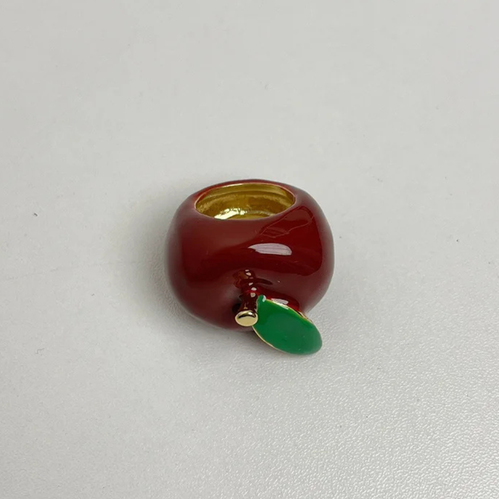 Bague Pomme Émail femme