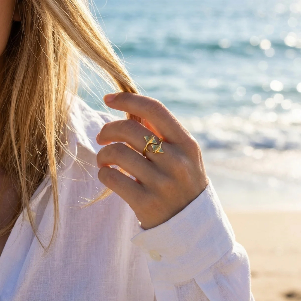 Bague Raie Manta or