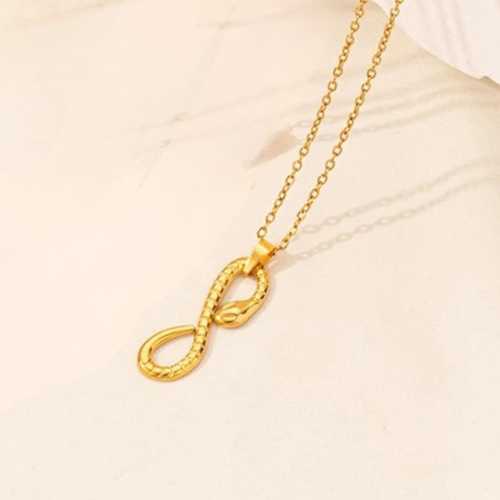 Collier Serpent Signe Infini doré