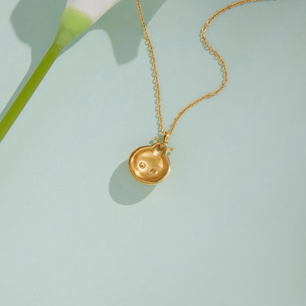 Collier pendentif Coccinelle doré