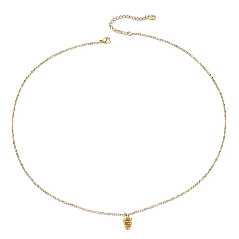 Collier Pomme de Pin Or