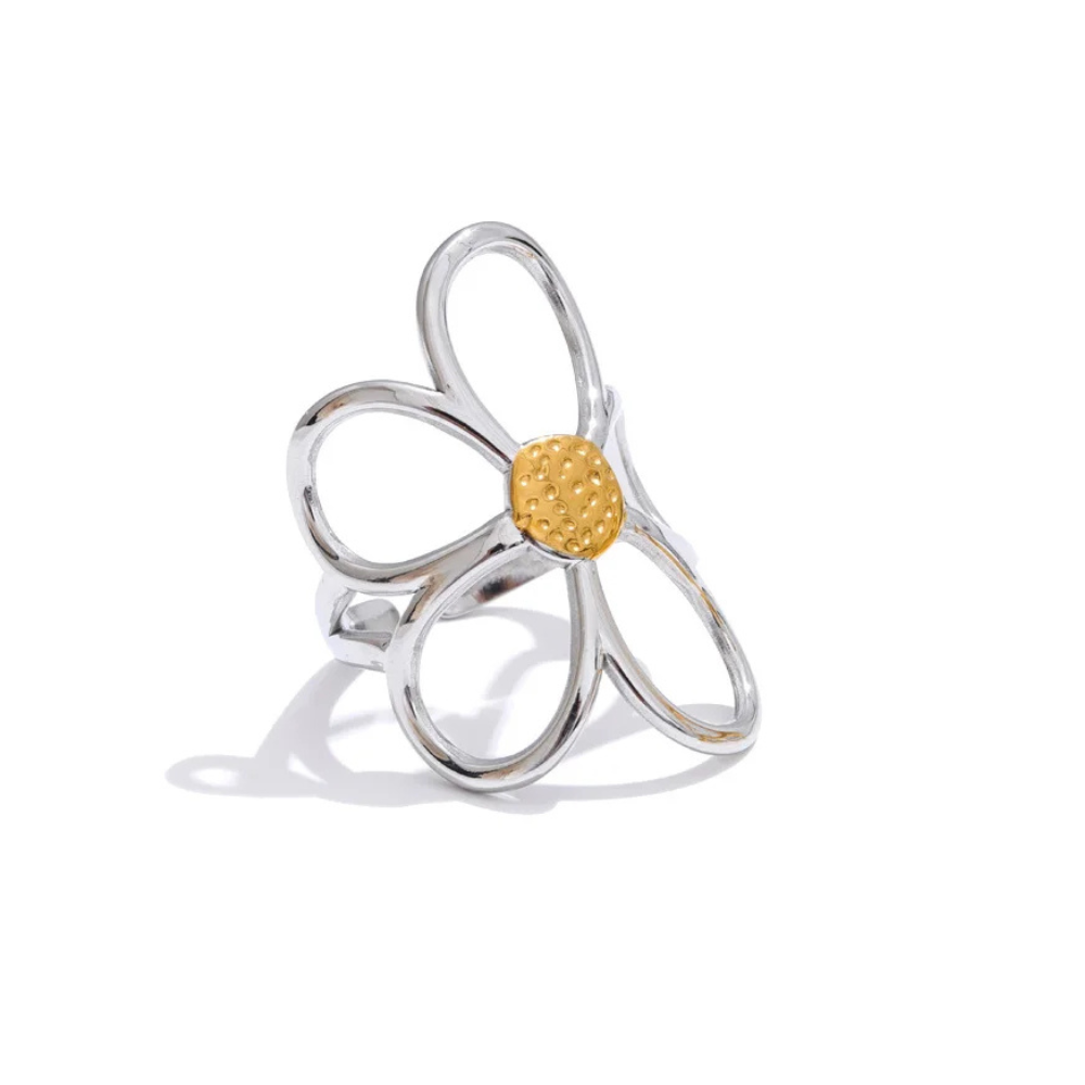 Bague Grosse Marguerite argent