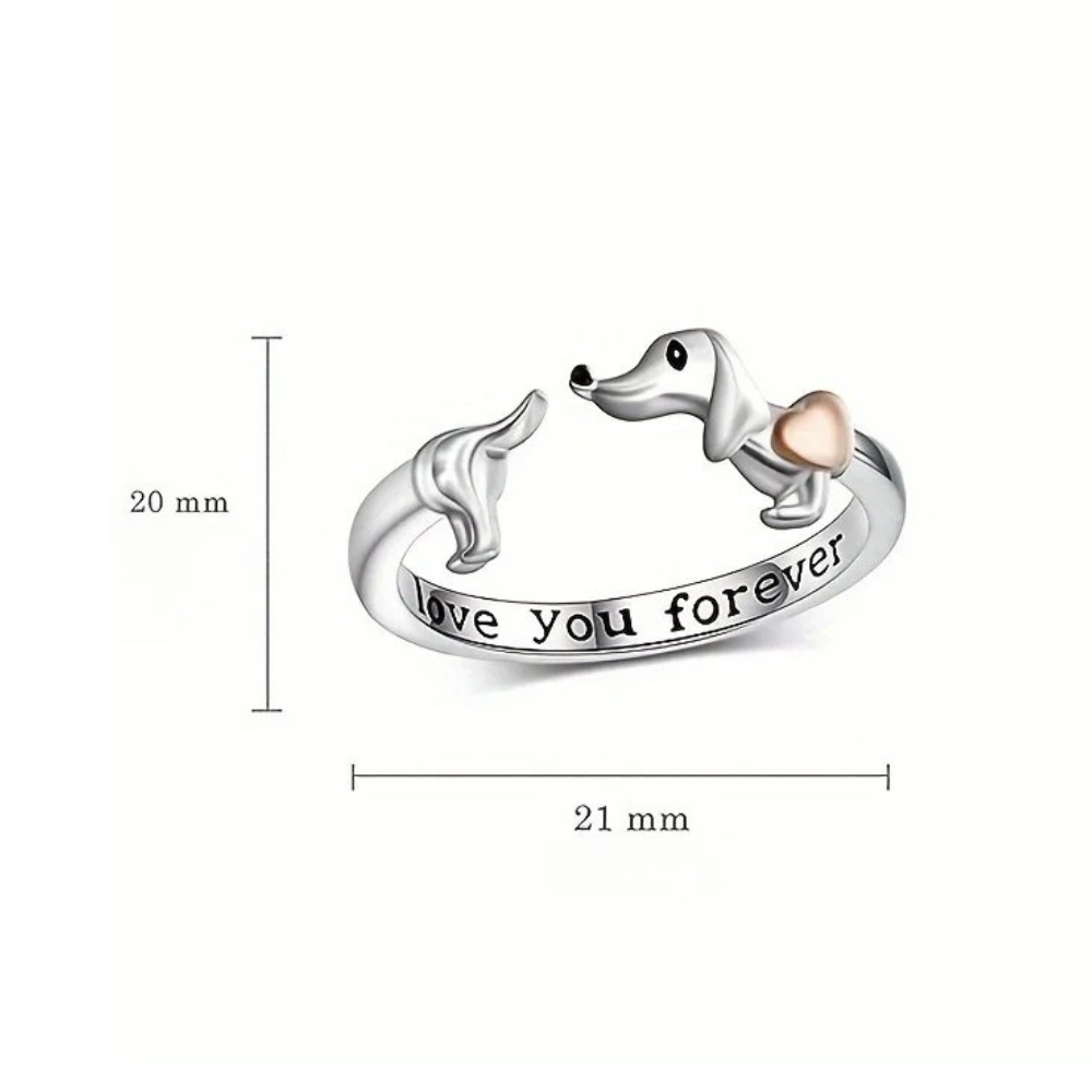 Bague Chien Love You femme
