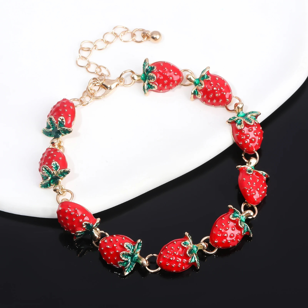 Bracelet Fraise breloque