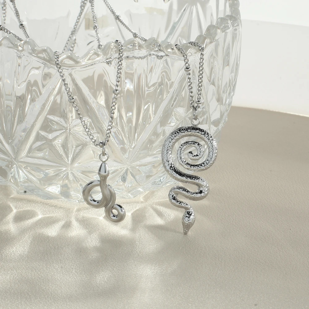 Collier Serpent Élégant argenté
