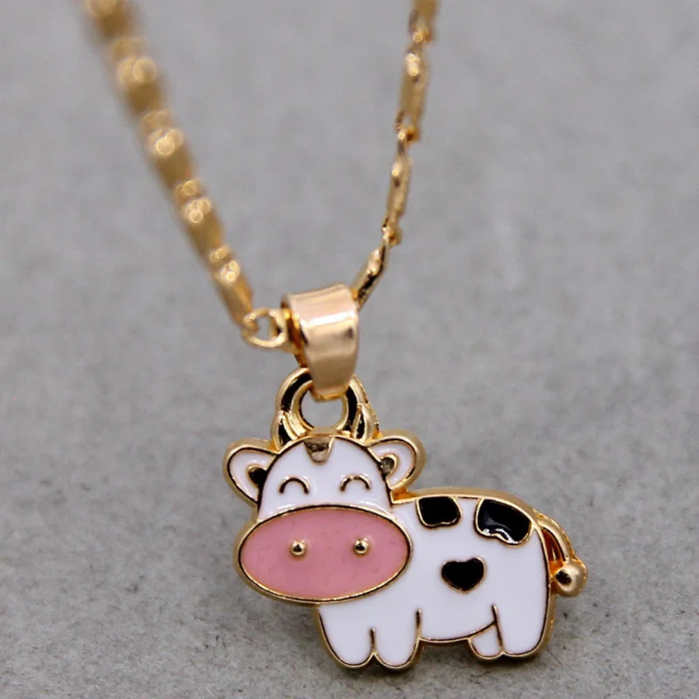 Collier Vache Blanche femme