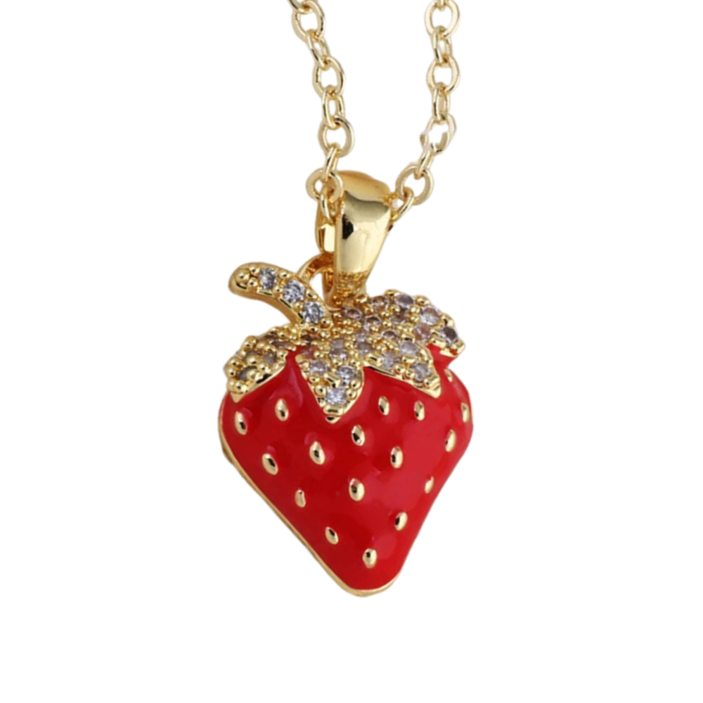 Collier Fraise Doré