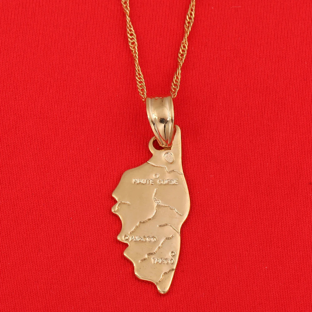 Collier Corse Doré pendentif