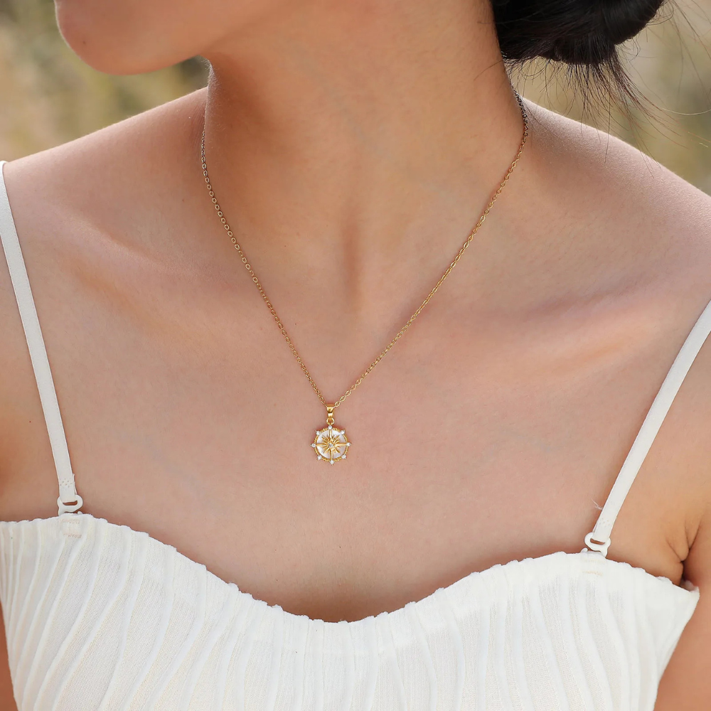 Collier Boussole diamant Femme