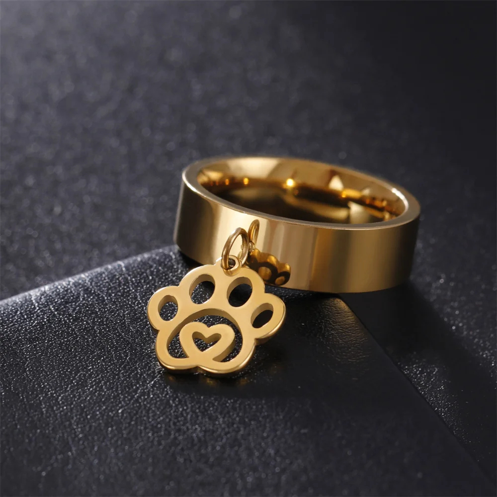 Bague Breloque Patte de Chien femme