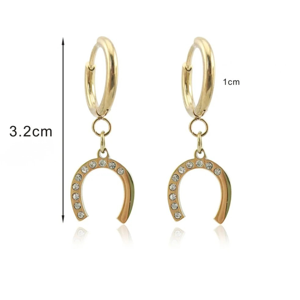 Boucles d'Oreilles Créoles Fer à Cheval or