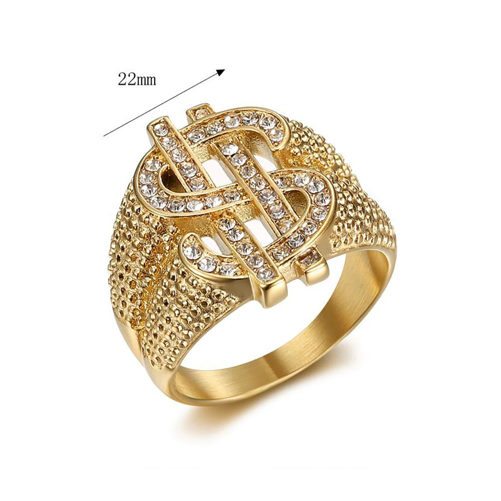 chevaliere Dollar Homme or