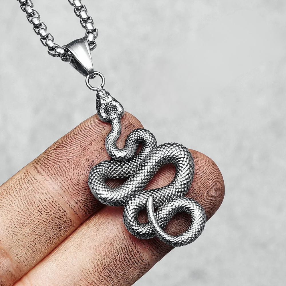 Collier Vipère Homme argent