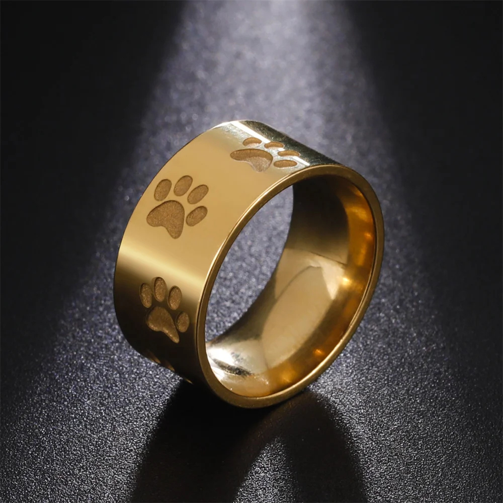 Bague Patte de Chien Homme doré