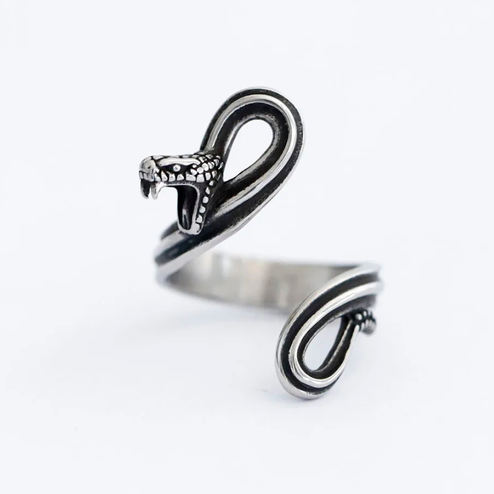 Bague Serpent Agressif homme