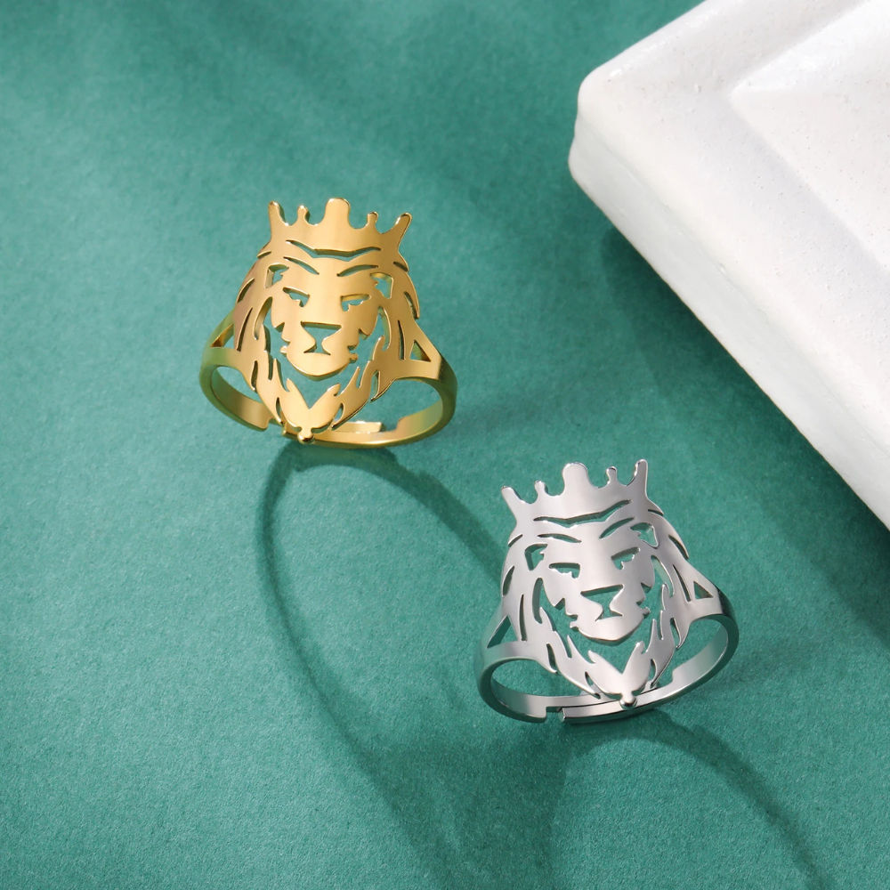 Bague Lion Couronne pas cher