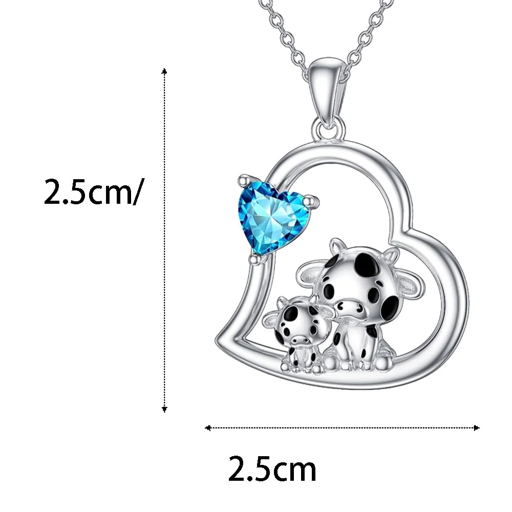 Collier Cœur Vache argent