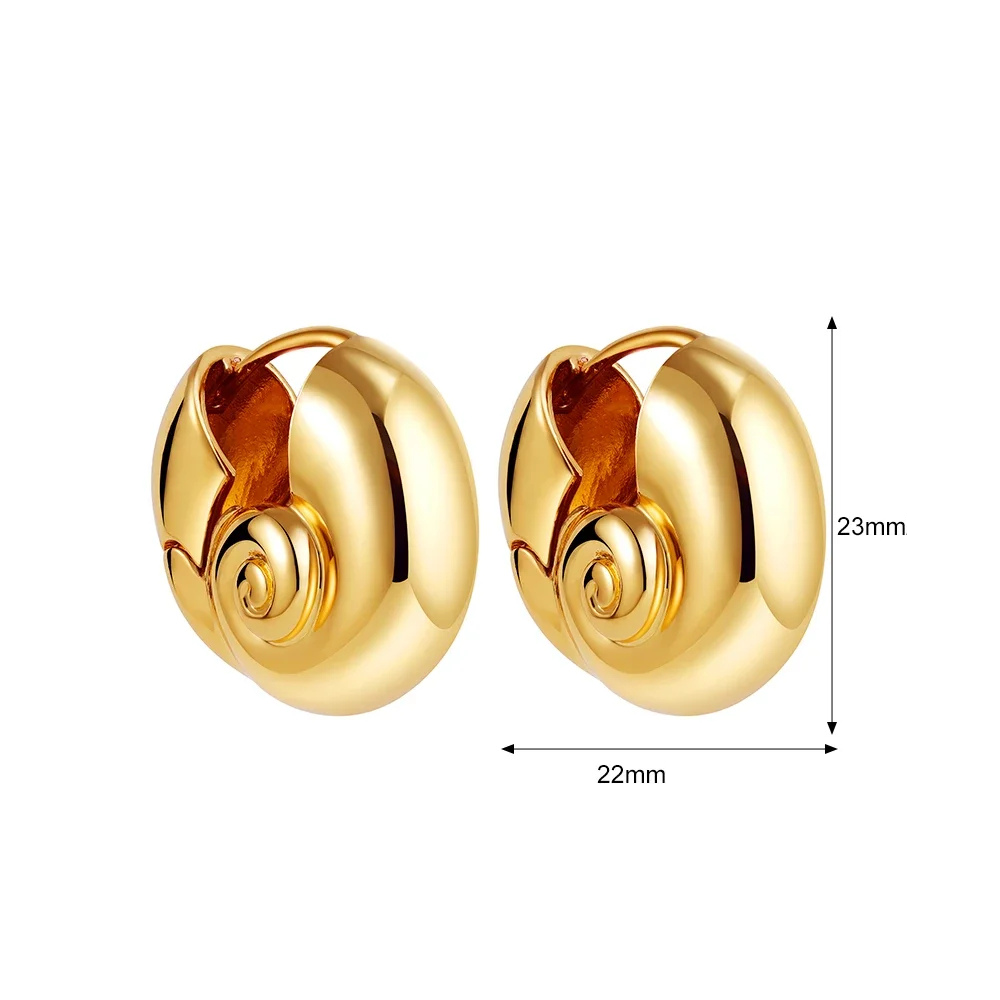 Boucles d'Oreilles Escargot Doré forme