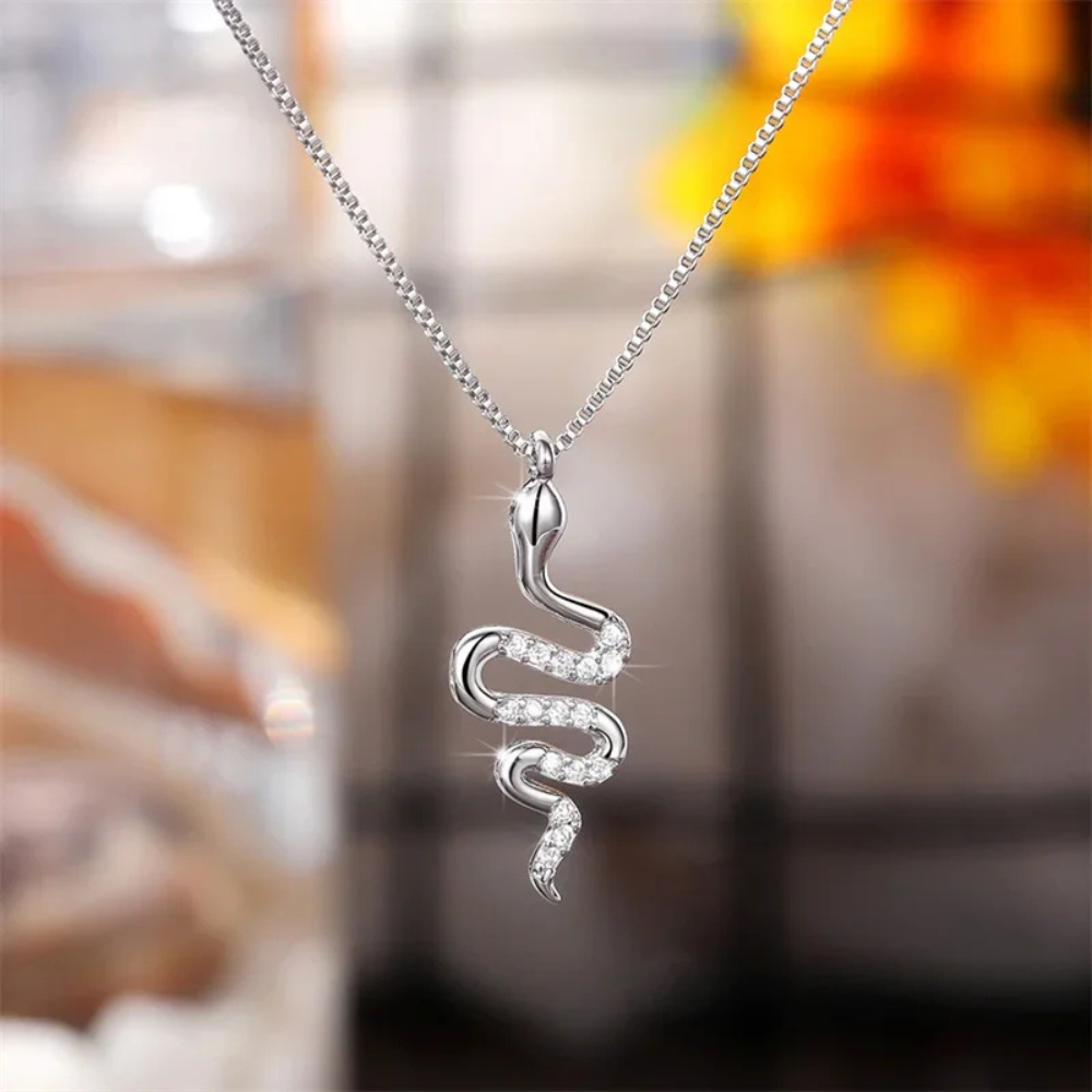 Collier Serpent Strass diamant