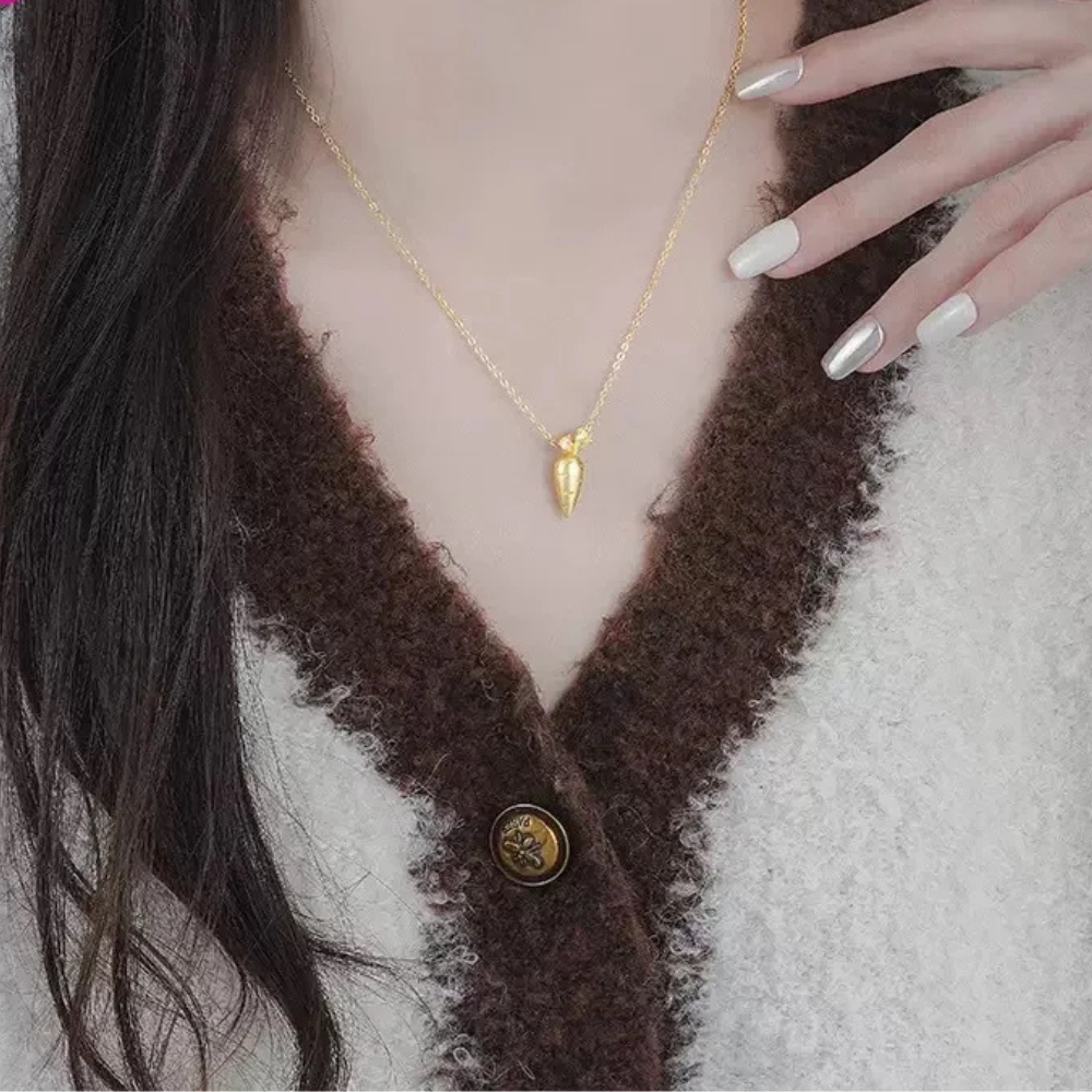 Collier Carotte Dorée femme