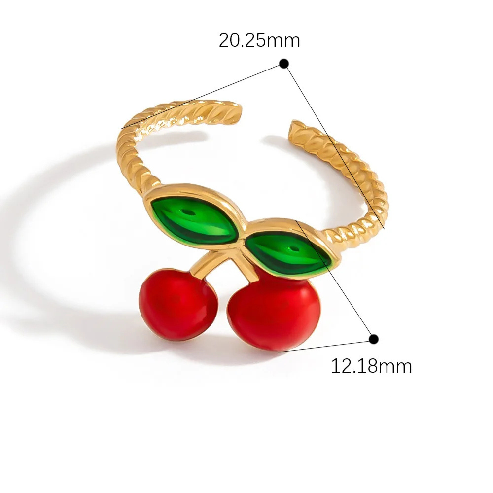 Bague Cerise Femme or