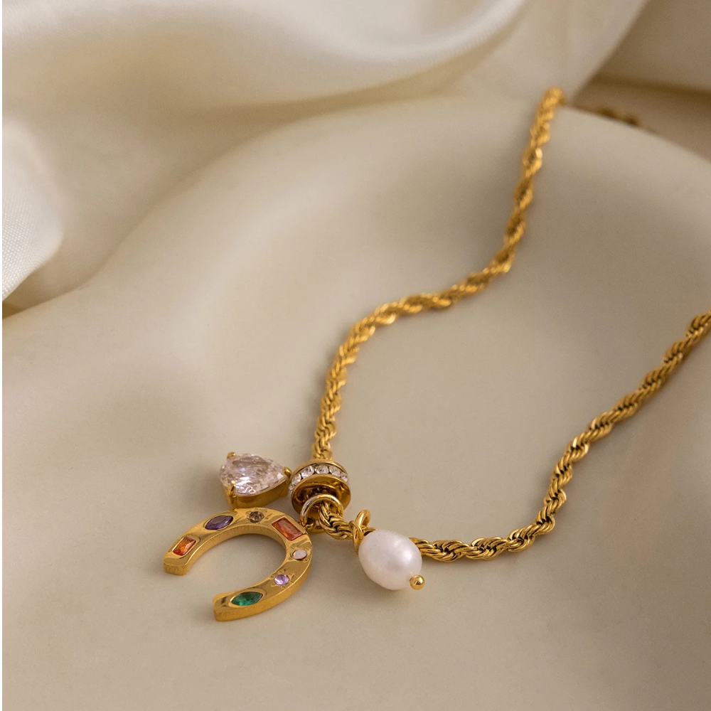 Collier Fer à Cheval Breloques or