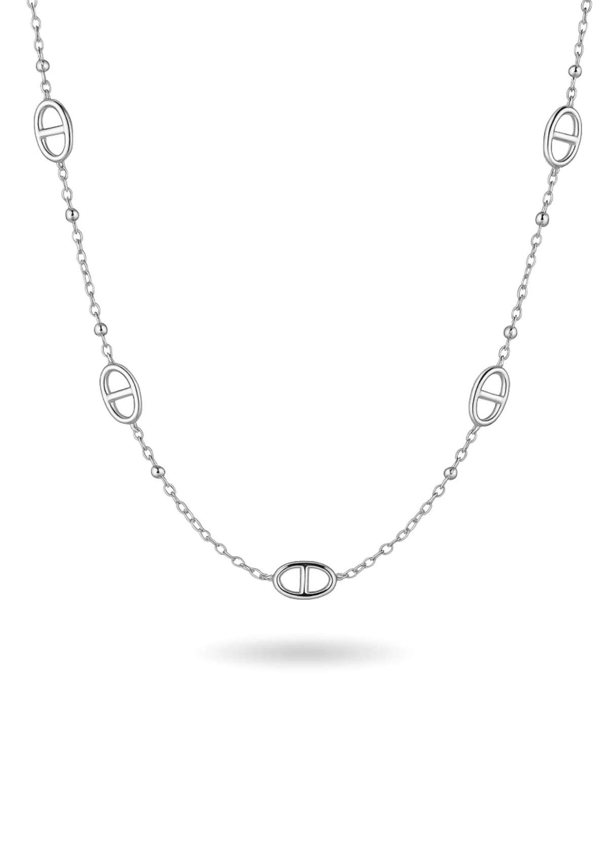 Collier Maille Marine Acier Inoxydable argent