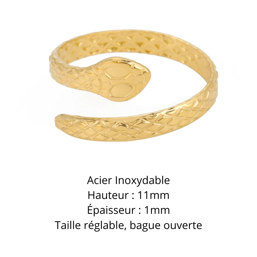 Bague Serpent Réglable femme