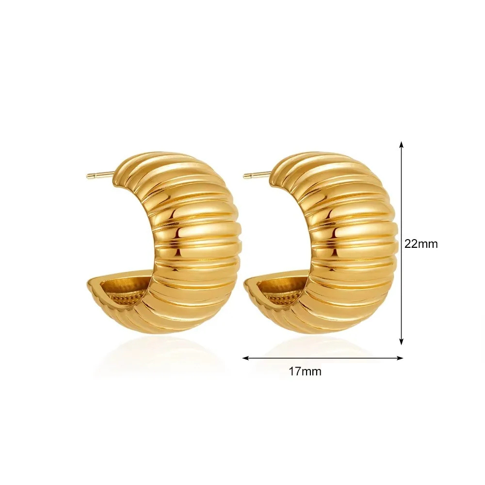 Boucles d'Oreilles Or Design doré