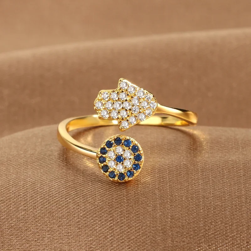 Bague Main de Fatma Cercle or