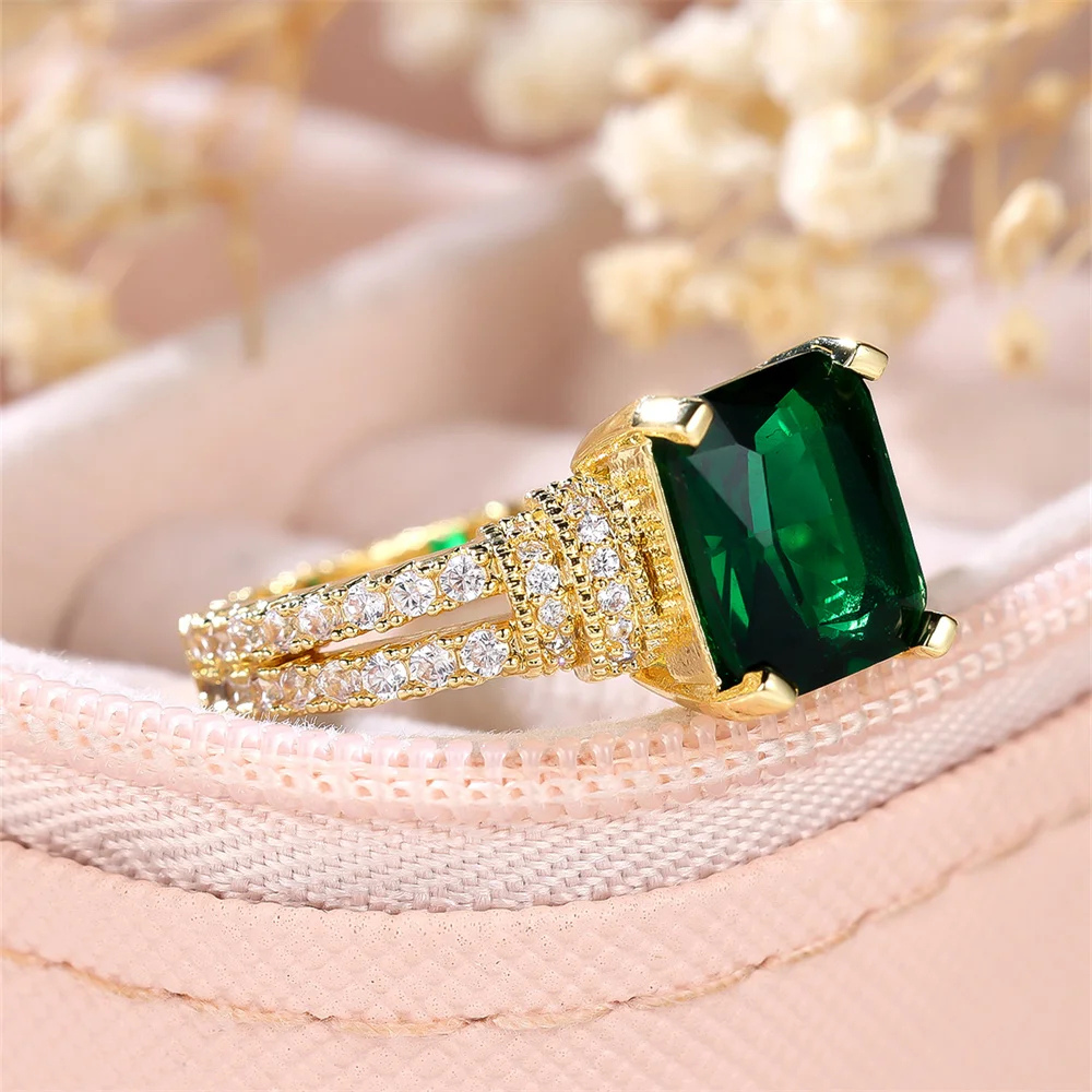 Bague Or Saphir Vert