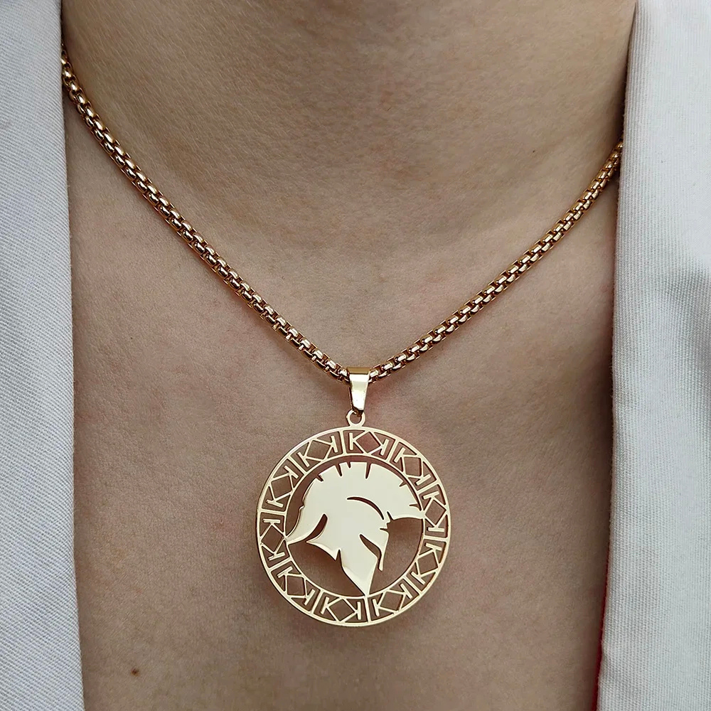 Collier Pendentif Spartan Soldat femme