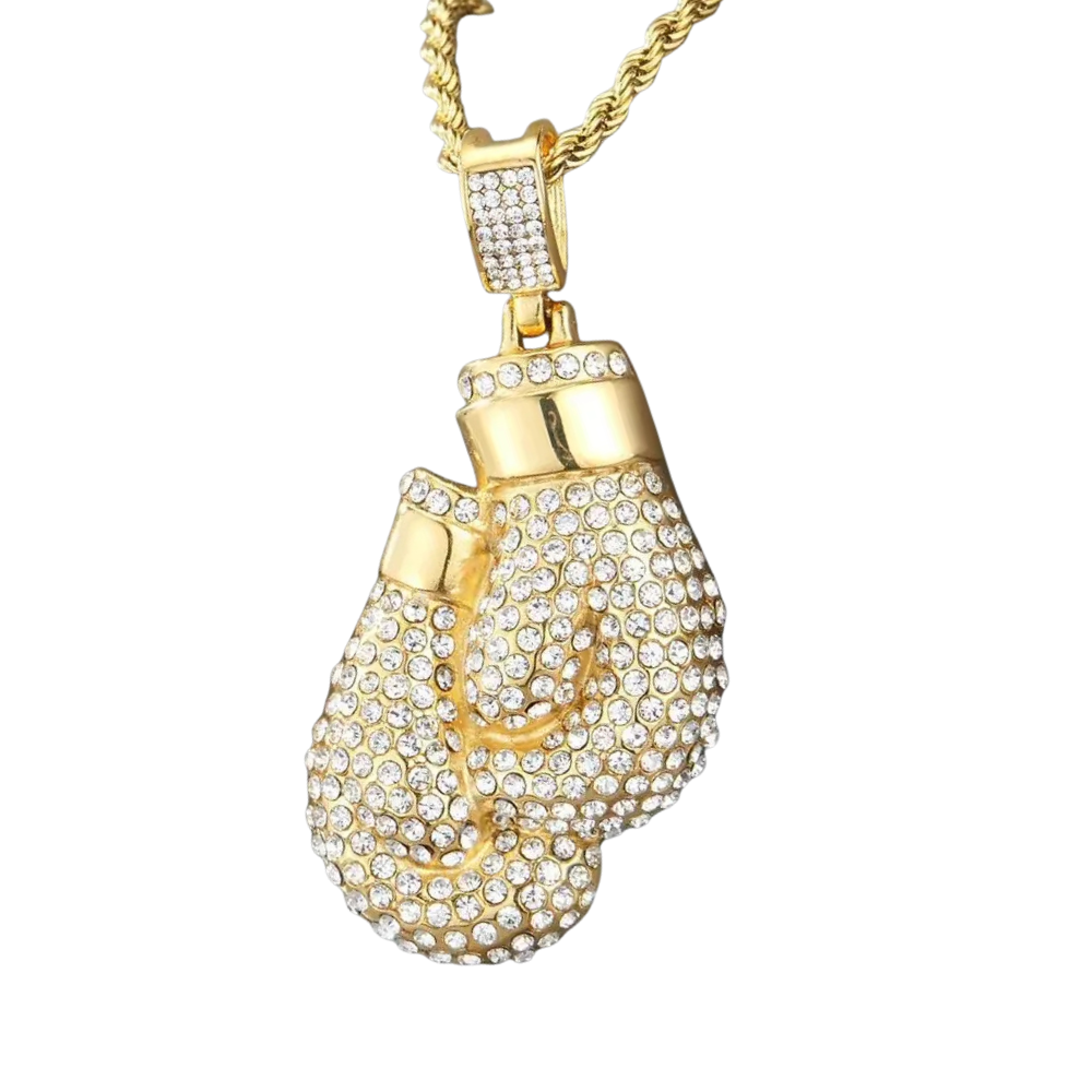 Collier Gants de Boxe Strass