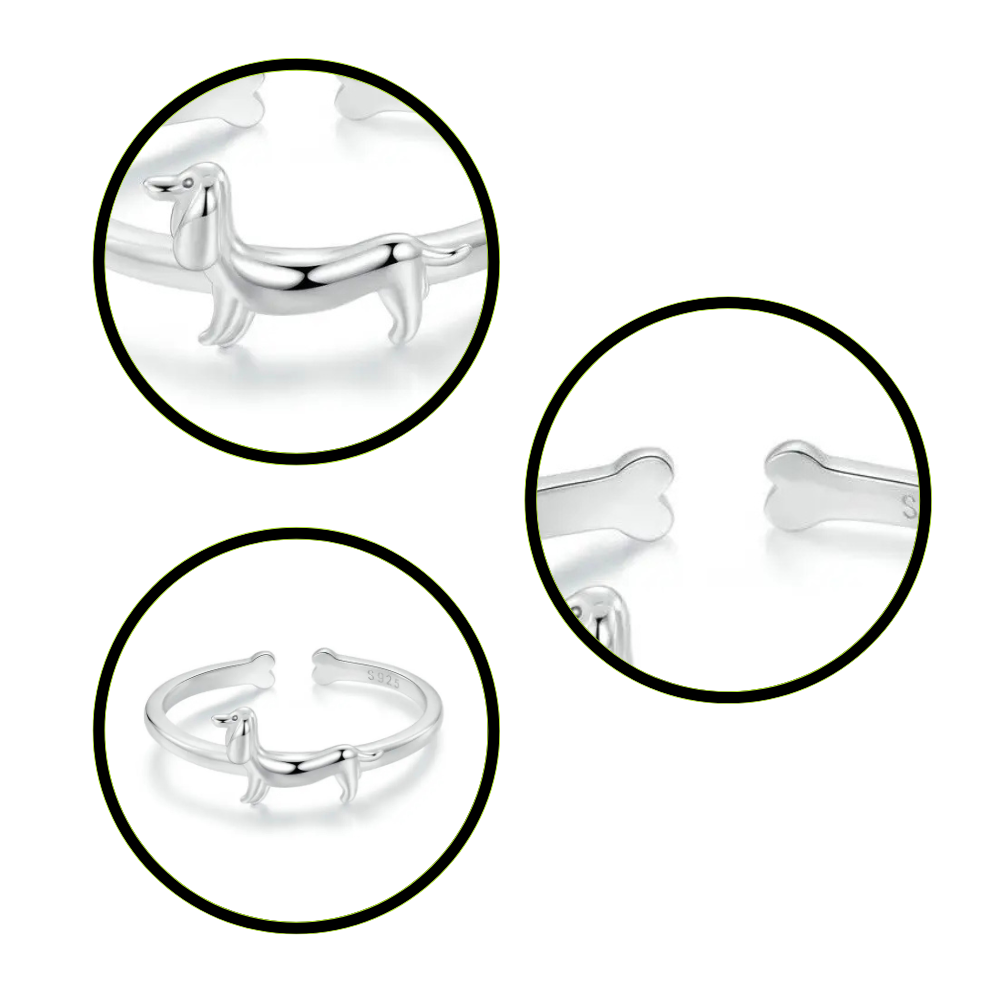 Bague Chien Simple Argent femme