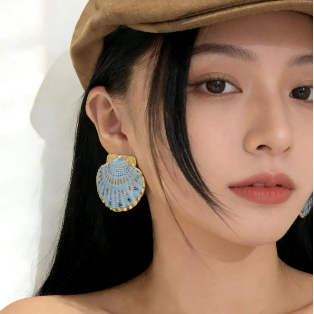 Boucles d'Oreilles Coquillage Couleurs femme