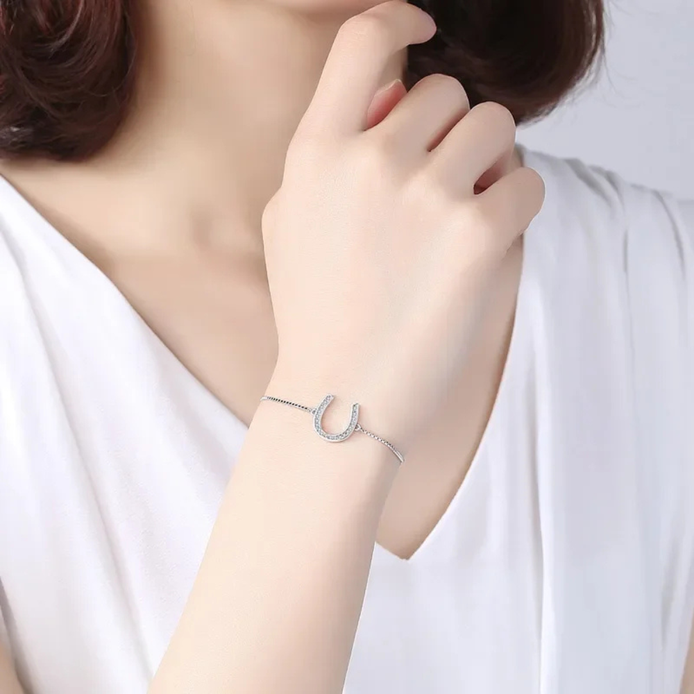 Bracelet Fer à Cheval Strass femme