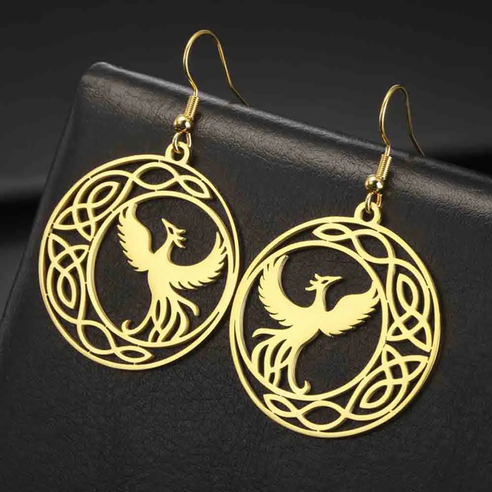 Boucles d'Oreilles Phoenix Cercle doré