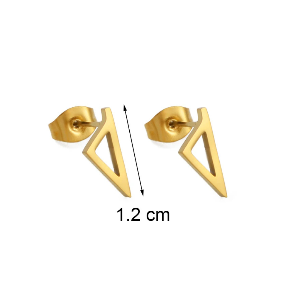 Boucles d'Oreilles Corse Femme acier doré