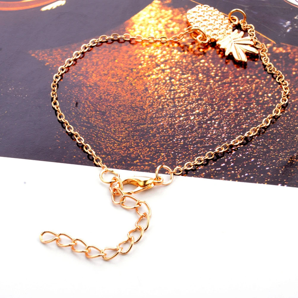 Bracelet Cheville Ananas Femme inox