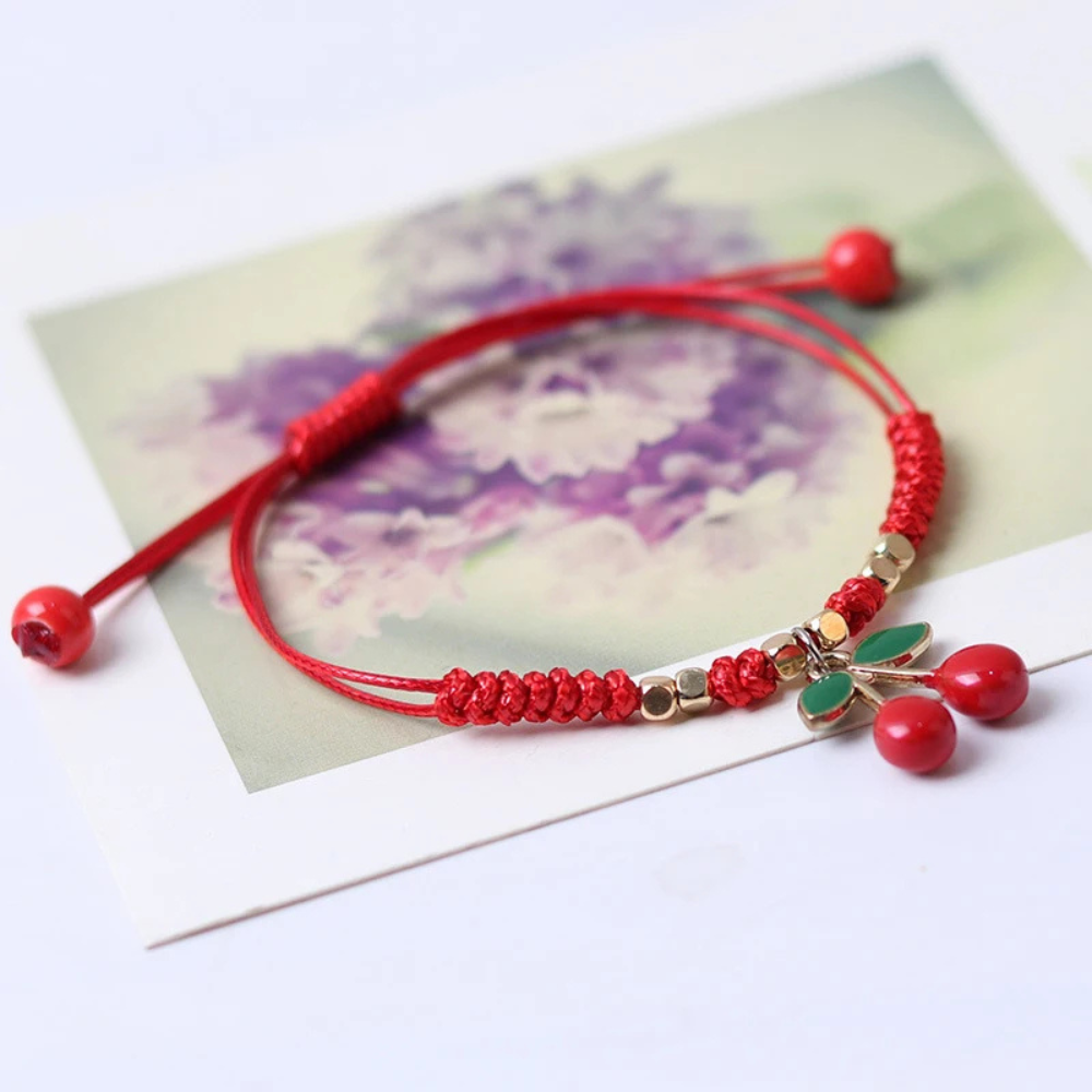 Bracelet Cerise tissu