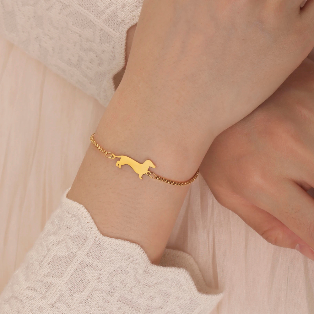 Bracelet Teckel Femme or