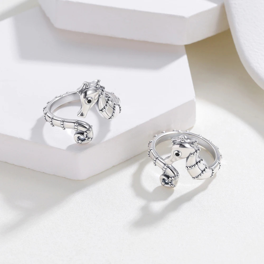 Bague Hippocampe Femme reglable