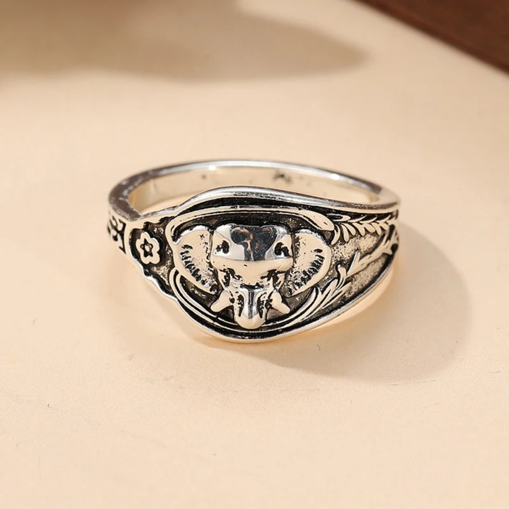Bague Éléphant Ovale taille reglable