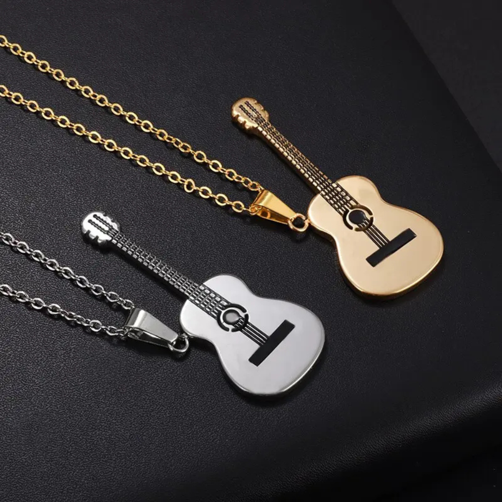 Pendentif Guitare Gitan acier