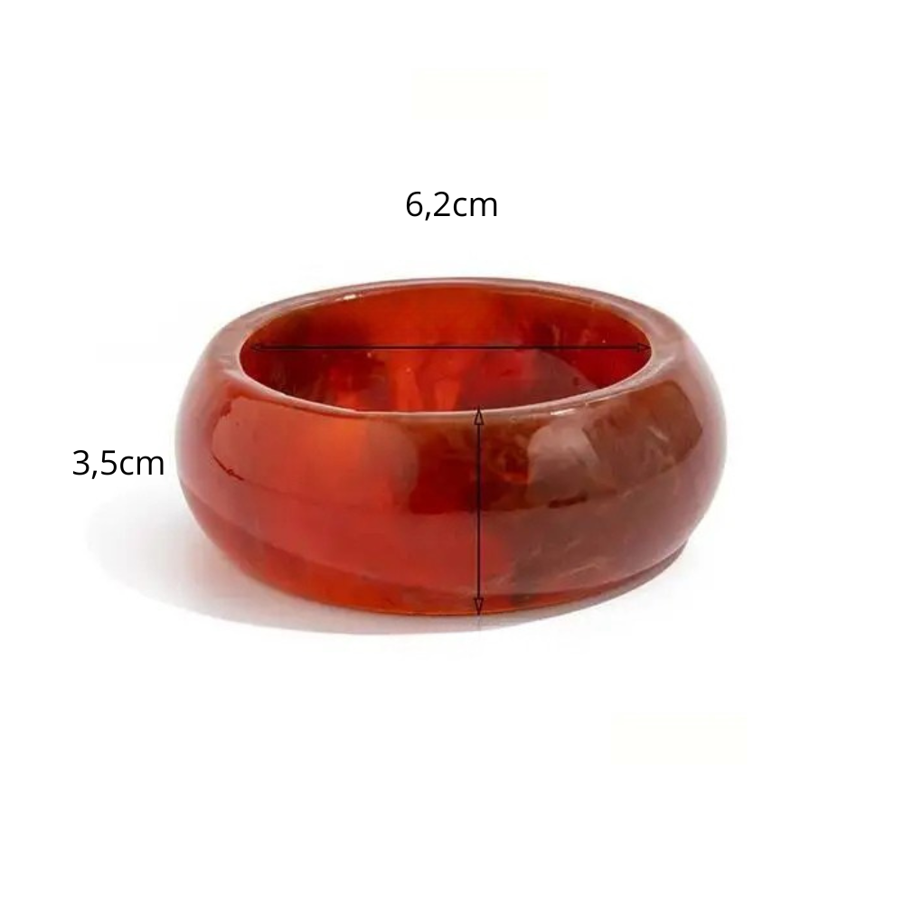 bracelet résine rouge femme