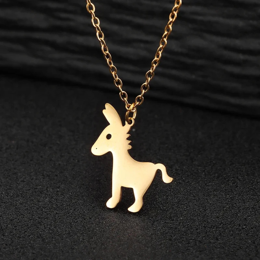 Collier Âne doré