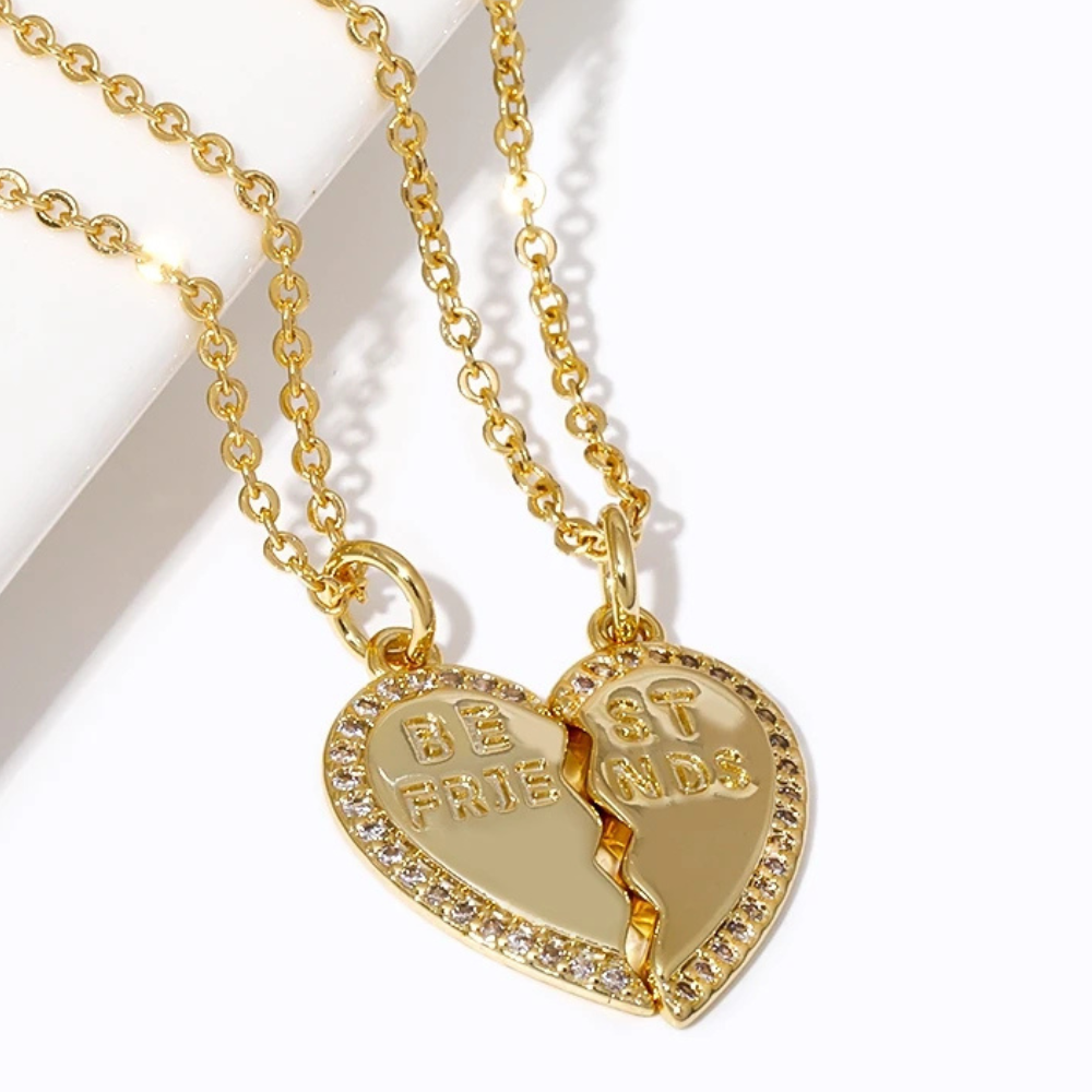 Double Collier Coeur Best Friends