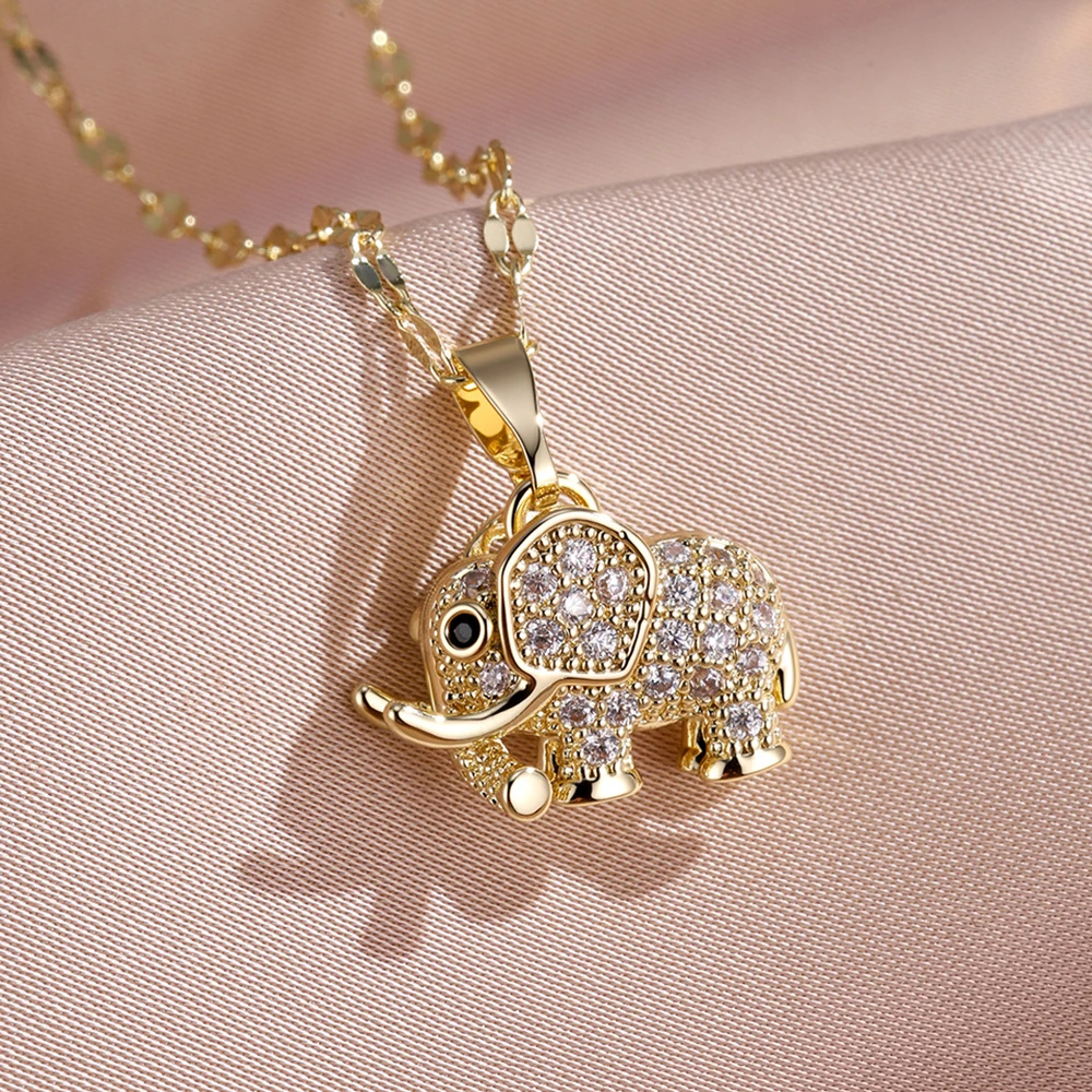 Collier Éléphant diamant
