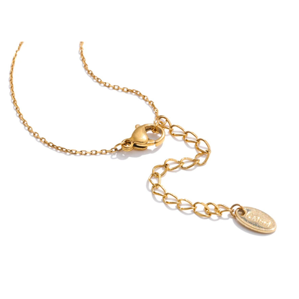 Collier Croix Bubble doré