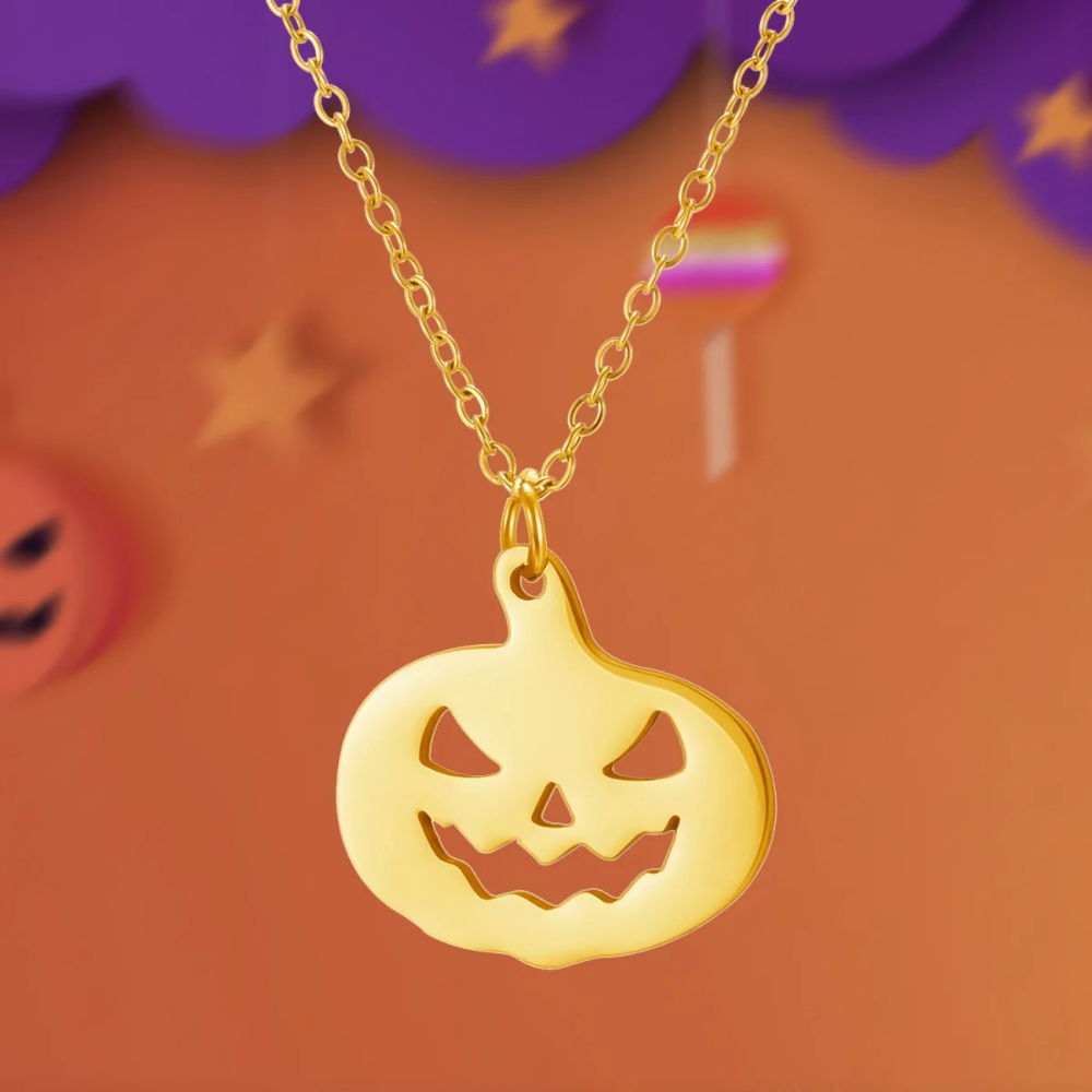 Collier Citrouille Or pendentif